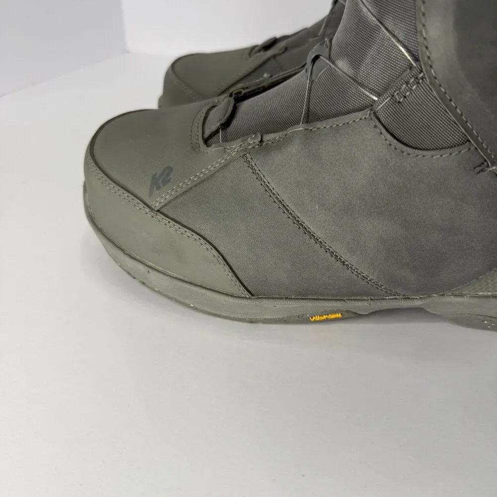 K2 Maysis Snowboard Boots Mens 11 BOA Suede Flex Feel Intuition Foam Gray Logo